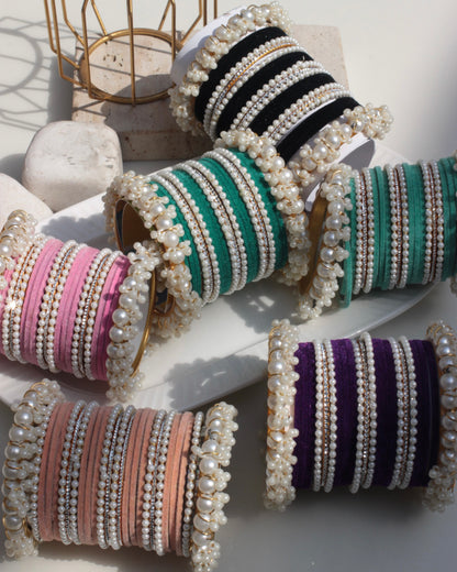 Jahanara Bangles-peach