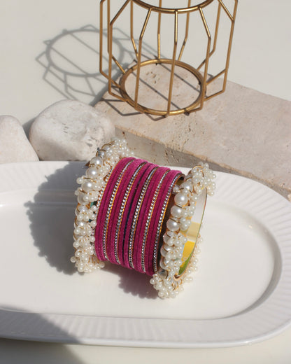 Husnara Bangles-dark pink