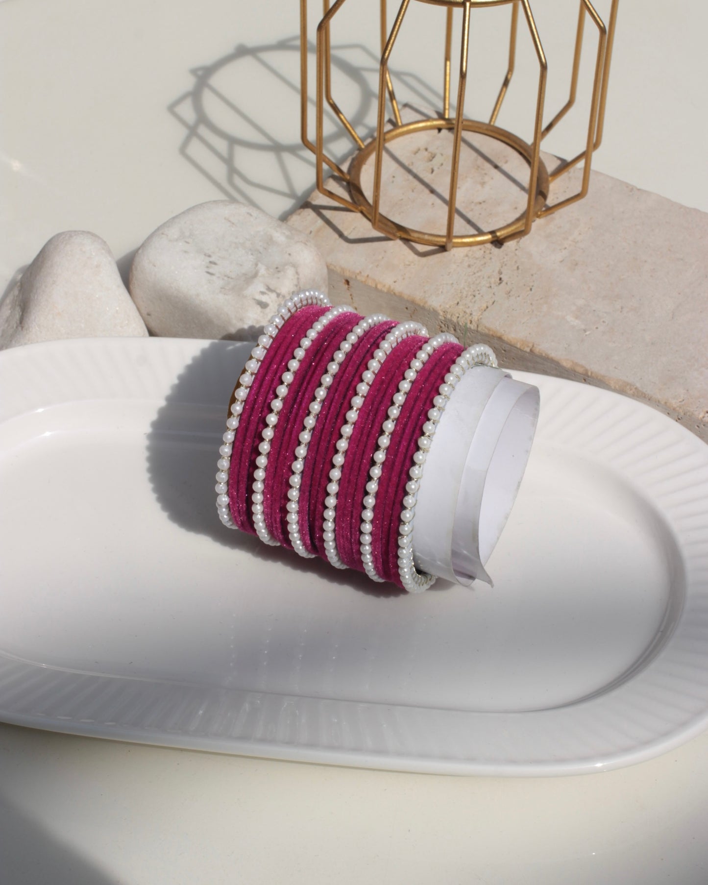 Noor-e-Jahan Bangles-dark pink
