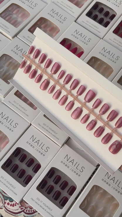 Nails with nail stickers BB-163