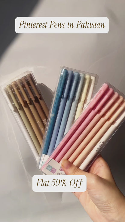 BB  Imported Aesthetic Gel Pen Pack(High quality fluent working pen nibs)